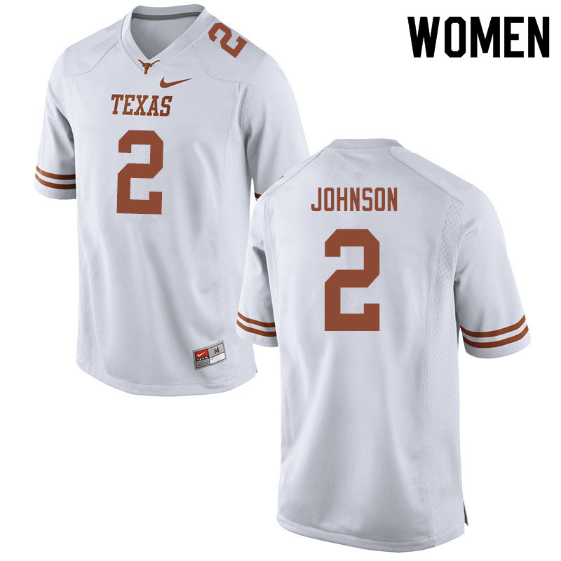 Women #2 Roschon Johnson Texas Longhorns College Football Jerseys Sale-White